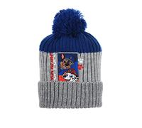 Sun City Paw Patrol Chase und Marshall Kinder Jungen Winter-Mütze Bommelmütze (Grau, 54)