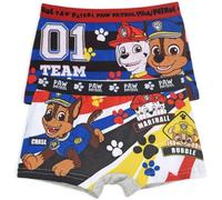 Sun City Paw Patrol Jungen Boxershorts, 2er Pack, Baumwolle, Gestreift und Cartoon-Print, Elastischer Bund, Größe 104-110