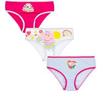 SUN CITY Peppa Pig Unterwäsche für Mädchen, 3 Stück, 100 % Baumwolle, 2 - 8 Jahre, Fuchsia White Light Blue, 6-8 Jahre