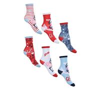 Sun City Peppa Wutz Pig George Socken-Set 6 Paar Strümpfe Kinder Jungen, Größe:31/34