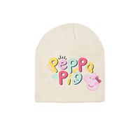 Sun City Peppa Wutz Pig Kinder Mädchen Winter-Mütze Beanie-Mütze, Farbe:Weiß, Größe:52