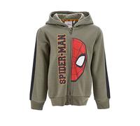 Sun City Spider-Man Sweatjacke Pullover-Jacke Hoodie Kapuze Kapuzenjacke Reißverschluss (as3, Numeric, Numeric_98, Regular, Olivgrün)