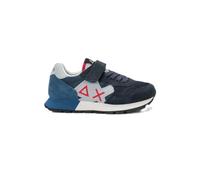 SUN68 Boy's Jaki Solid Kinder-Sneaker aus Nylon und Wildleder Z36315K, blau, 32 EU