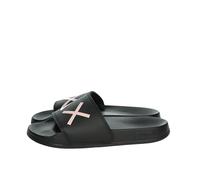 SUN68 Damen Slippers Logo Sandal, Nero, 38 EU