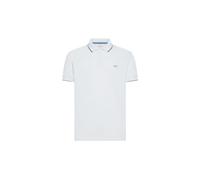SUN68 Herren-Poloshirt mit kontrastierenden Details aus weißer Baumwolle, Weiß, Large