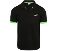 Sun68 Poloshirt Big Logo Fluo Schwarz - Größe 3XL Schwarz 3XL