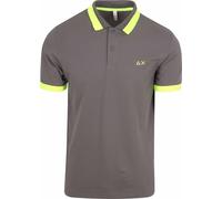 Sun68 Poloshirt Big Stripe Fluo Anthrazit - Größe L Grau L