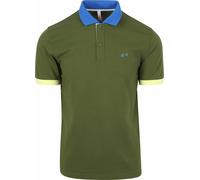 SUN68 Polo 3 Color Way, dunkelgrün, Large
