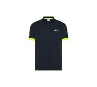Sun68 Poloshirt Big Logo Fluo Marine - Größe L Dunkelblau L