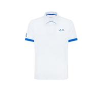SUN68 Poloshirt mit Maxi-Logo aus Baumwolle, Weiß, Large
