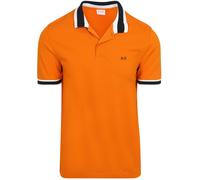 Sun68 Poloshirt Multistripes Collar Orange - Größe XXL Orange XXL
