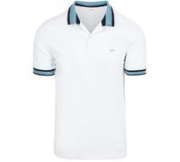 Sun68 Poloshirt Multistripes Collar Weiß - Größe M Weiß M