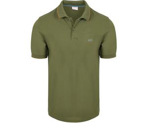 Sun68 Poloshirt Small Stripe Collar Olivgrün - Größe M Dunkelgrün M