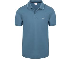 Sun68 Poloshirt Small Stripe Collar Petrol Blau - Größe XL Blau XL