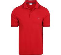SUN68 Poloshirt Small Stripe Collar Rot - Grösse 3XL - Herren - Modern Fit - Baumwolle -