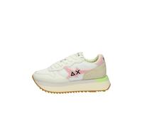 Sun 68 Sneaker Z35215 Damen mit Schnürung Stoff/Wildleder Weiß/Rosa Größe 41