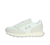 SUN68 Unisex Ally Glitter Textile Sneaker, Bianco, 40 EU