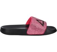 SUN68 X35205 Slippers Logo Strass Schwarz Pink Damen Hausschuhe aus Gummi, Schwarz , 38 EU