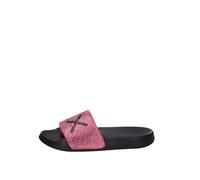 SUN68 Sun 68 Slip Logo Strass Schwarz Pink Neon, Farbe Schwarz Fuchsia Fluo Größe 41, 41 EU