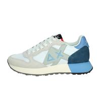 SUN68 Z35111 Sneaker mit Schnürung aus Stoff/Wildleder für Herren, Weiß, 44