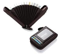 SunaOmni Frauen Kreditkartenetui Leder RFID Schutz GeldböRse Business Organ Karte GeldböRse Kaffee Kartenetui RFID Kartenhalter RFID GeldböRse FüR MäNner