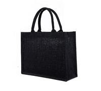 SunaOmni Jute -Einkaufstaschen Sackleinenbeutel mit weichem Griff für Frauen Einkaufshandtaschen Organizer Totes Totes