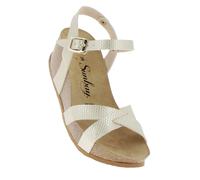 Sunbay Keilsandaletten "Pivoine" in Silber - Größe 40 | Damen Sandalen