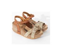Sunbay Leder-Keilsandaletten in Camel - Größe 37 | Damen Sandalen