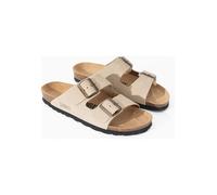 Sunbay Leder-Pantoletten "Trefle" in Beige - Größe 39 | Damen Pantoletten