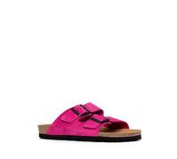 Sunbay Leder-Pantoletten "Trefle" in Fuchsia - 48% | Größe 39 | Damen Pantoletten