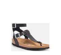 Sunbay Leder-Zehentrenner "Yuruani" in Schwarz - 66% | Größe 39 | Damen Sandalen