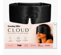 SUNDAYSILKS Seide Schlafmaske, Seide Augenmaske zum Schlafen, Damen | 100% Bio-Maulbeere, 22 Momme; OEKO-TEX; Seitenschläfermaske; Rundumverdunkelung; verstellbarer Klettverschluss