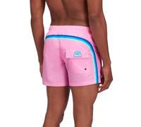 Sundek Herren Boardshort Mann Sundek-badeanzug Kurz Mit Gummizug In Der Taille Aus Ikonischem Taft Rose Xxl