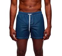 SUNDEK Herren Classic 14 Inch Elastic Waist Swim Short Boardshorts, Marineblau, Rot, Weiß, Blau, Small