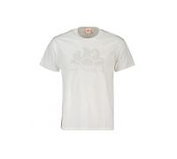 SUNDEK Herren T-Shirt M021TEJ780T Weiß Logo Wappen Baumwolle Kurzarm PE23 M, Weiß