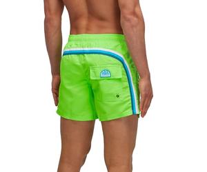 Sundek Uomo Costume M504Bdta100 Elastic Waist 14'' Swim Trunks 24813 Col.Fluo Green 13 XL/Verde fluo