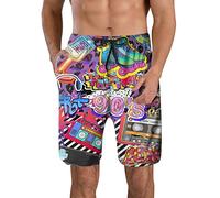 Sunfashion Herren Badeshort Baywatch Badehose Schwimmanzug Herren Hose Separater Badeanzug Bar-Shorts Herren Badeshorts Schwimmanzug Herren Schnelltrocknend Sporthose Herren Badehosen Für Männer Bad