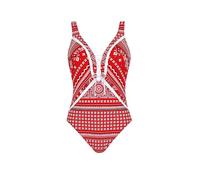 Sunflair Badeanzug Bandana-Muster Einteiler mit Schnürung Softschalen tiefes Dekolleté verstellbare Träger tiefer Rücken
