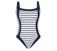 Sunflair Badeanzug Damen Badeanzug - Einteiler mit Schalen und hohem Rücken - große Cups und verstellbare Träger - zweifarbig mit klassischen Streifen
