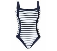 Sunflair Badeanzug Damen Badeanzug - Einteiler mit Schalen und hohem Rücken - große Cups und verstellbare Träger - zweifarbig mit klassischen Streifen