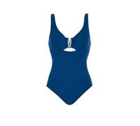 Sunflair Badeanzug Karomuster Cut-Out Struktur mit Softschalen Zierteil verstellbare Träger