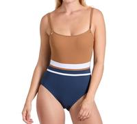 Sunflair - Basic Damen Badeanzug - Mit Softschalen, Verstellbare Träger & Klassischem Rückenausschnitt, Streifen-Design