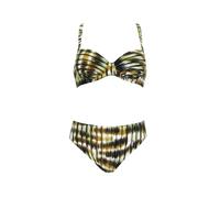 Sunflair Bikini Multicolor Zweiteiler Set mit Streifen Softschalen Bügel verstellbare schmale Träger Kreuzrücken breiter hoher Slip