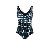 SUNFLAIR - Damen Badeanzug blackwhite D-Cup schwarz/weiss, DE 40 (M)