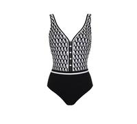 SUNFLAIR - Damen Badeanzug schwarzweiss C-Cup schwarz/weiss, DE 36(XS)