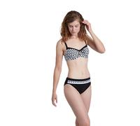 Sunflair Mix&Match Hose Grafikdruck Schwarz Weiß mit Taillenslip und Zierblenden