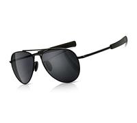 SUNGAIT Piloten-Sonnenbrille für Herren, polarisiert, im Militärstil, 100% UV400-Schutz, Piloten-Bajonett-Bügel SGT288-HH-DE