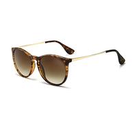 SUNGAIT Premium-Vintage-Sonnenbrille im Runden Design für Damen und Herren im klassischen Retro-Stil mit Lederetui SGT567HPSC-Case-DE