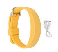 SUNGOOYUE Smart-Armband, über USB Wiederaufladbarer Tragbarer Fitness-Tracker, Schrittzähler für Schlafsport-Tracking (Yellow)