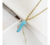 SUNMME Halskette mit Anhänger, bunt, Chili, Gelb, Rot, Grün, Blau, Rosa, Emaille, baumelnd, modische Goldfarbene Ketten, Halsketten für Frauen, Schmuck (8 a)
